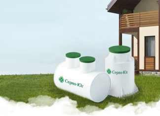 Септик на крутом склоне inservo